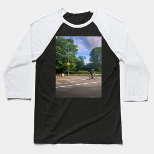 Central Park Summer Biker Manhattan NYC Baseball T-Shirt